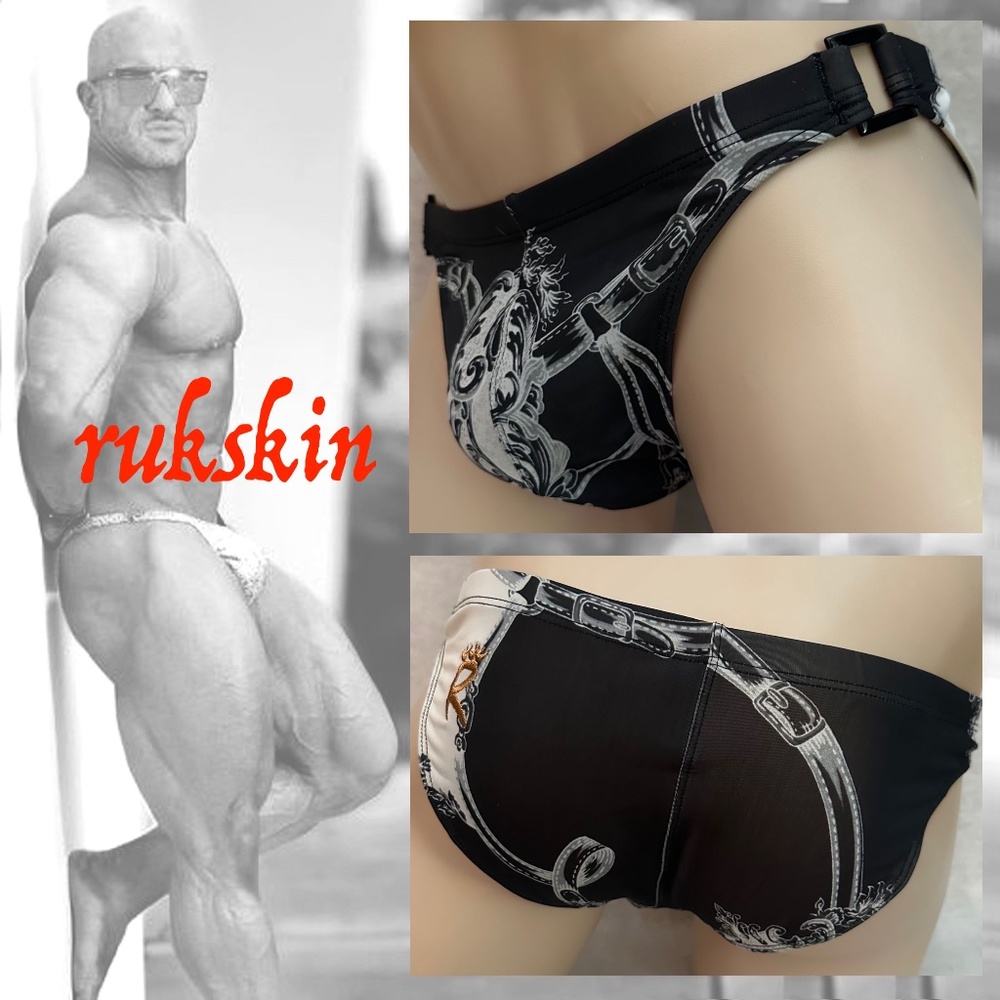 Skin Black Swim Trunks for Men